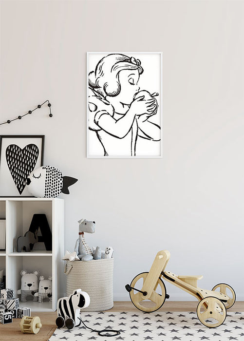 Komar NEU | Wandbild - Snow White Apple Bite - white - Größe 30 x 40 cm
