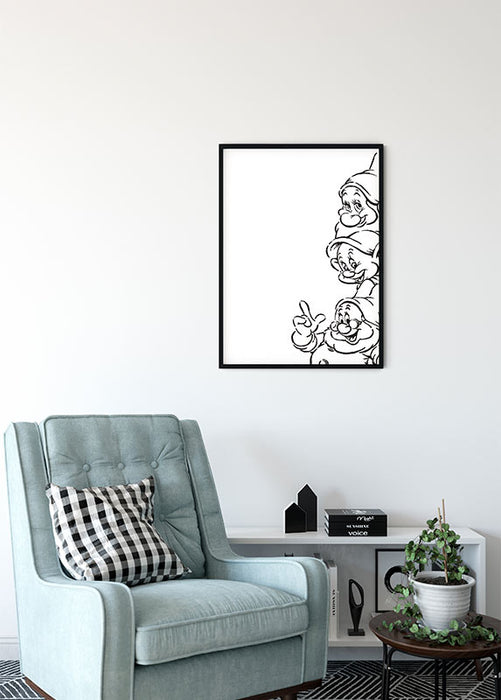 Komar NEU | Wandbild - Snow White Dwarves - Größe 30 x 40 cm