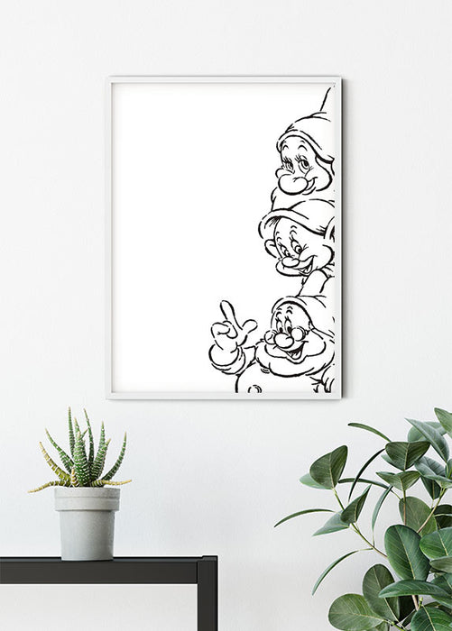 Komar NEU | Wandbild - Snow White Dwarves - Größe 50 x 70 cm