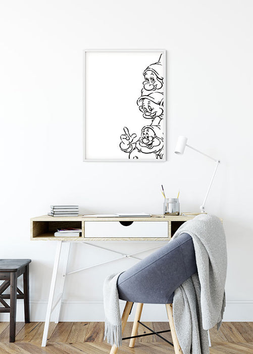 Komar NEU | Wandbild - Snow White Dwarves - Größe 40 x 50 cm