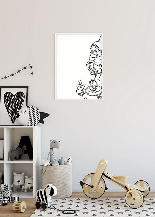 Komar NEU | Wandbild - Snow White Dwarves - Größe 40 x 50 cm