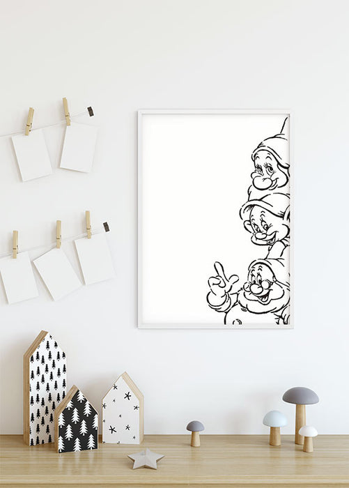 Komar NEU | Wandbild - Snow White Dwarves - Größe 50 x 70 cm