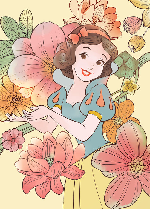 Wandbild - Snow White Flowers