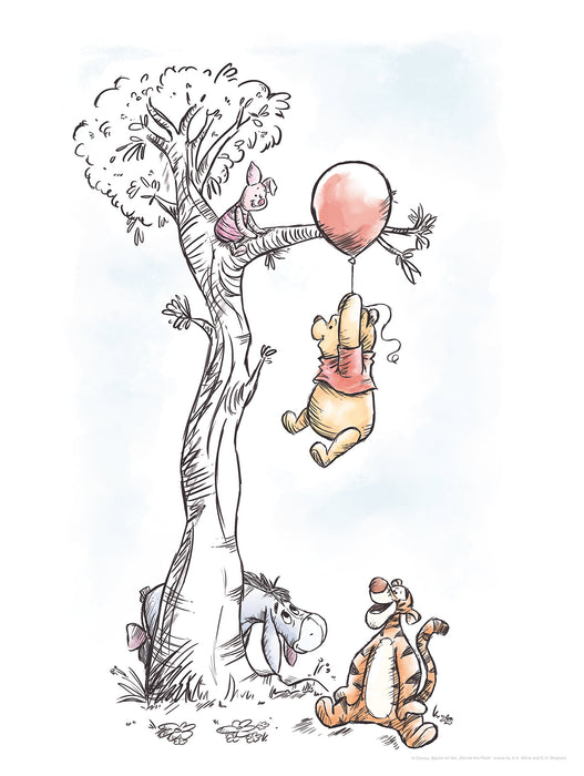 Komar NEU | Wandbild - Winnie the Pooh Hang on - Größe 50 x 70 cm