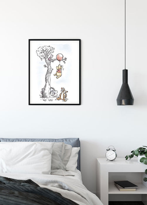 Komar NEU | Wandbild - Winnie the Pooh Hang on - Größe 50 x 70 cm