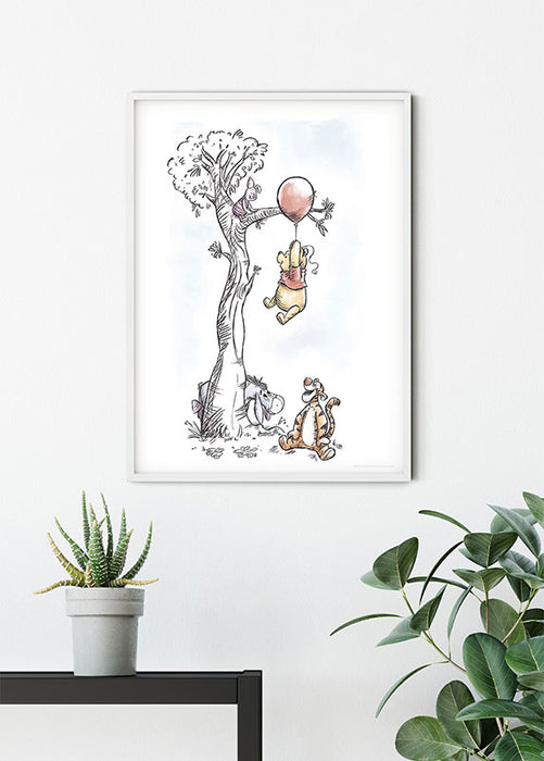 Komar NEU | Wandbild - Winnie the Pooh Hang on - Größe 50 x 70 cm