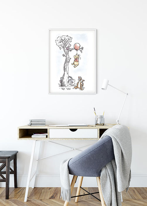 Komar NEU | Wandbild - Winnie the Pooh Hang on - Größe 50 x 70 cm