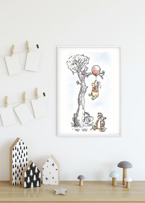 Komar NEU | Wandbild - Winnie the Pooh Hang on - Größe 40 x 50 cm