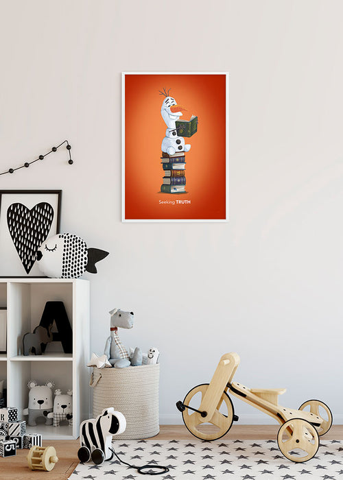 Wandbild - Frozen Olaf Reading
