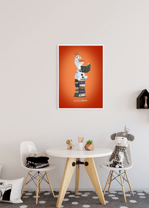 Wandbild - Frozen Olaf Reading