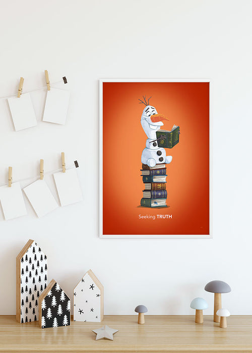 Wandbild - Frozen Olaf Reading