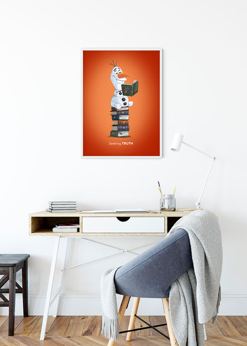 Komar NEU | Wandbild - Frozen Olaf Reading - Größe 50 x 70 cm
