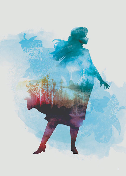 Wandbild - Frozen Anna Aquarell