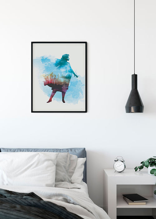 Wandbild - Frozen Anna Aquarell