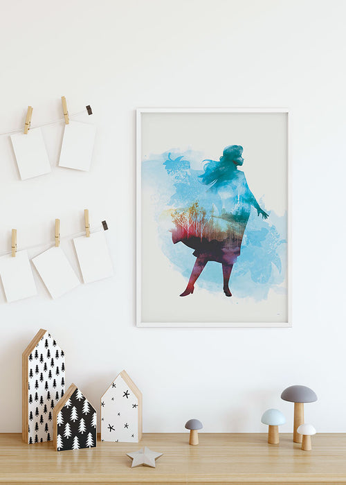 Wandbild - Frozen Anna Aquarell