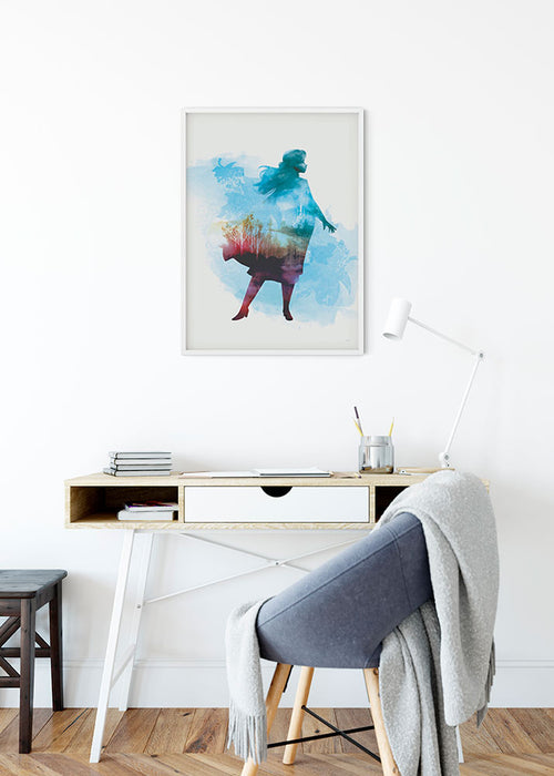 Wandbild - Frozen Anna Aquarell