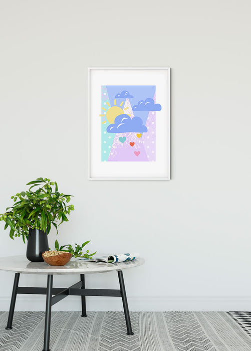 Komar NEU | Wandbild - Winnie the Pooh Clouds - Größe 50 x 70 cm