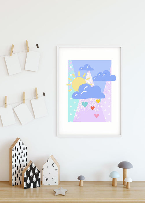Komar NEU | Wandbild - Winnie the Pooh Clouds - Größe 50 x 70 cm