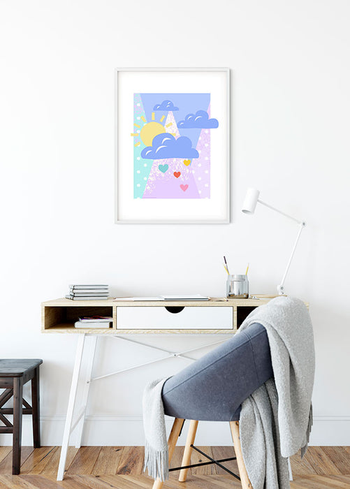 Komar NEU | Wandbild - Winnie the Pooh Clouds - Größe 50 x 70 cm