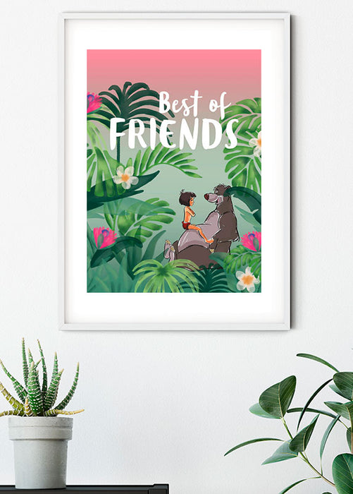 Wandbild - Jungle Book Best of Friends