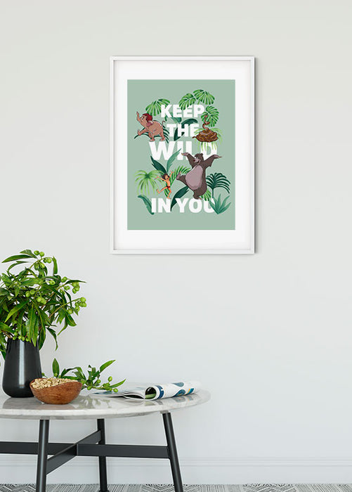 Komar NEU | Wandbild - Jungle Book Keep the Wild - Größe 40 x 50 cm