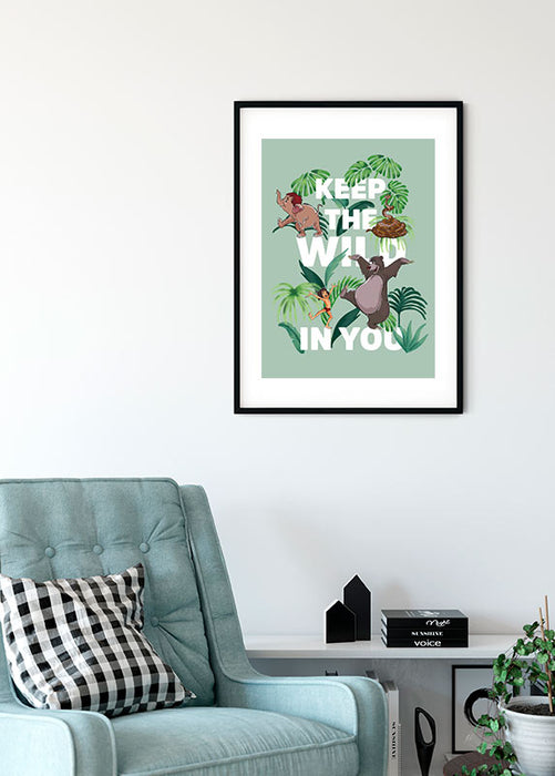 Komar NEU | Wandbild - Jungle Book Keep the Wild - Größe 40 x 50 cm