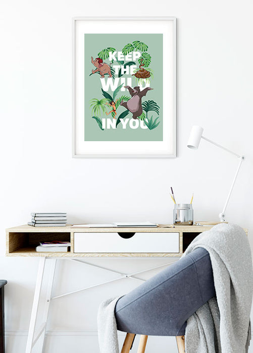 Komar NEU | Wandbild - Jungle Book Keep the Wild - Größe 30 x 40 cm