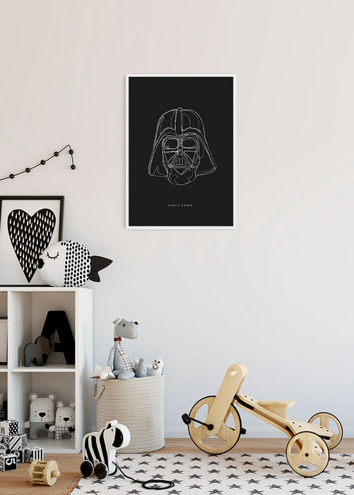 Wandbild - Star Wars Lines Dark Side Vader