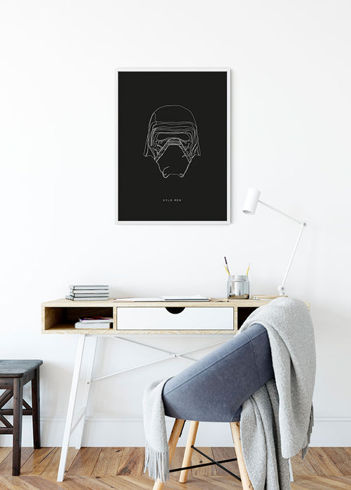 Komar NEU | Wandbild - Star Wars Lines Dark Side Kylo - Größe 30 x 40 cm