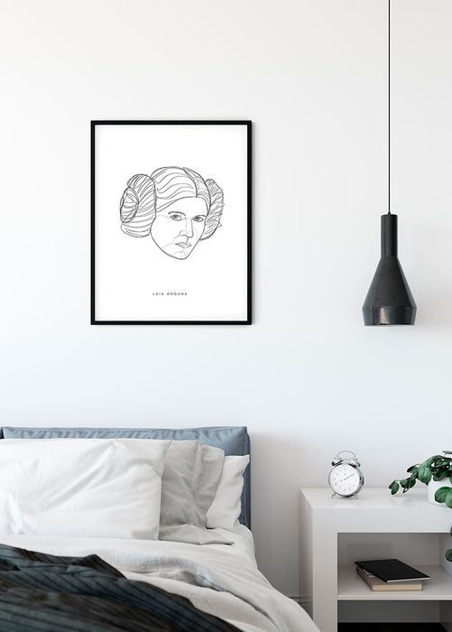 Wandbild - Star Wars Classic Force Faces Leia