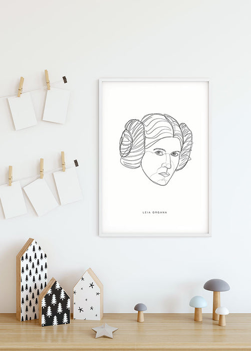 Wandbild - Star Wars Classic Force Faces Leia