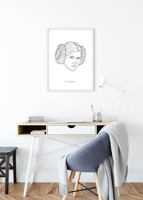 Komar NEU | Wandbild - Star Wars Classic Force Faces Leia - Größe 30 x 40 cm