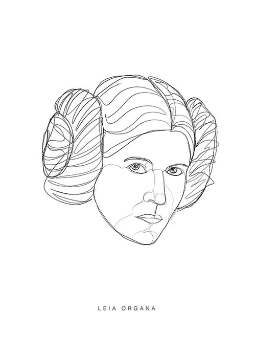 Komar NEU | Wandbild - Star Wars Classic Force Faces Leia - Größe 40 x 50 cm