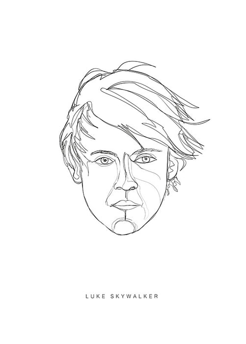Wandbild - Star Wars Classic Force Faces Luke