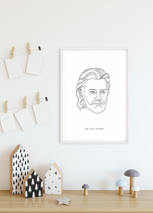Wandbild - Star Wars Classic Force Faces Obi Wan