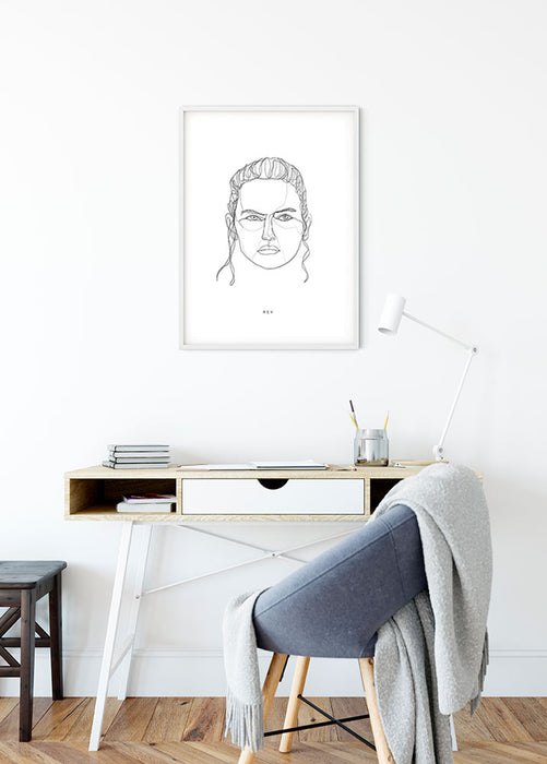 Wandbild - Star Wars Classic Force Faces Rey