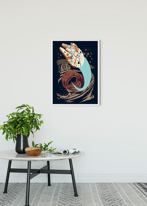 Wandbild - Star Wars Classic Vector Asteroid Worm