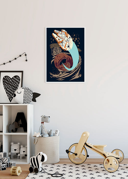 Komar NEU | Wandbild - Star Wars Classic Vector Asteroid Worm - Größe 50 x 70 cm