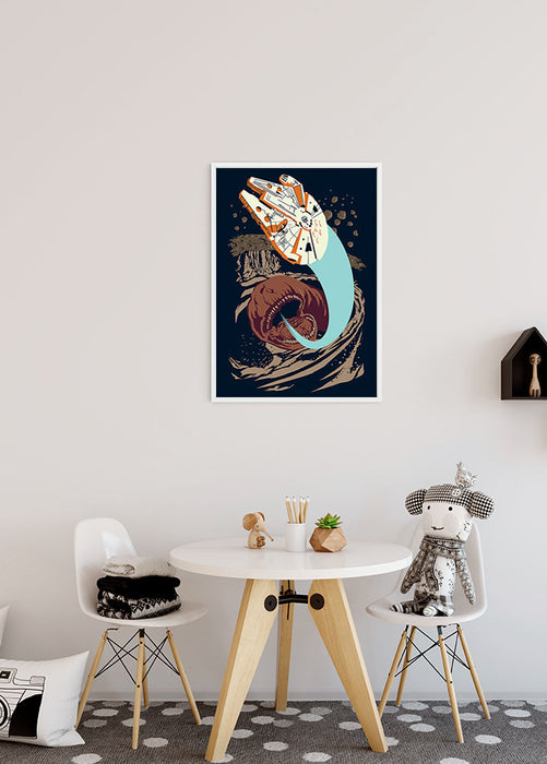 Komar NEU | Wandbild - Star Wars Classic Vector Asteroid Worm - Größe 30 x 40 cm