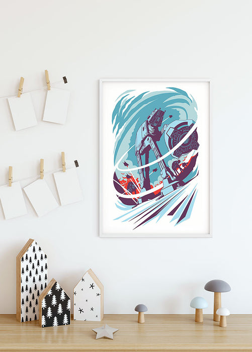 Komar NEU | Wandbild - Star Wars Classic Vector Hoth - Größe 40 x 50 cm