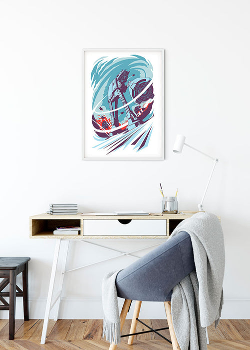 Komar NEU | Wandbild - Star Wars Classic Vector Hoth - Größe 50 x 70 cm