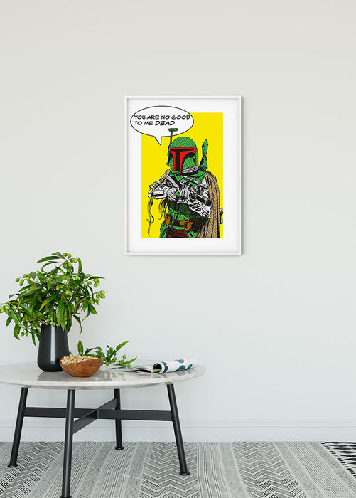 Komar NEU | Wandbild - Star Wars Classic Comic Quote Boba Fett - Größe 30 x 40 cm