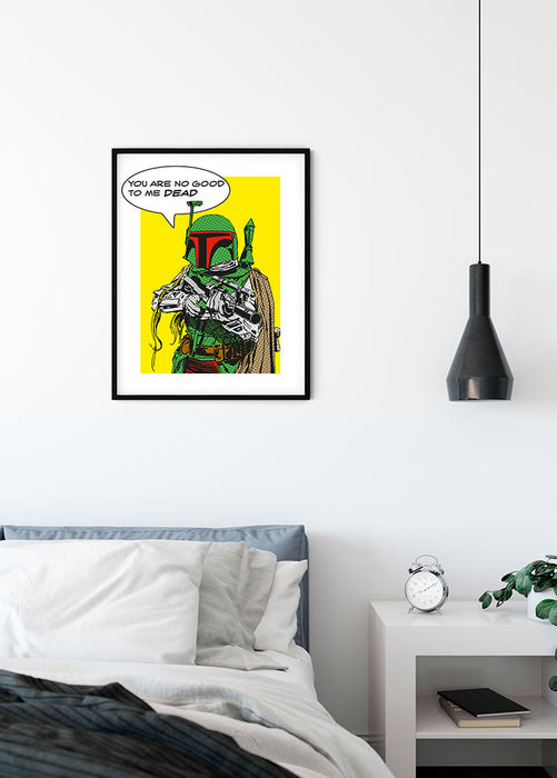 Komar NEU | Wandbild - Star Wars Classic Comic Quote Boba Fett - Größe 30 x 40 cm