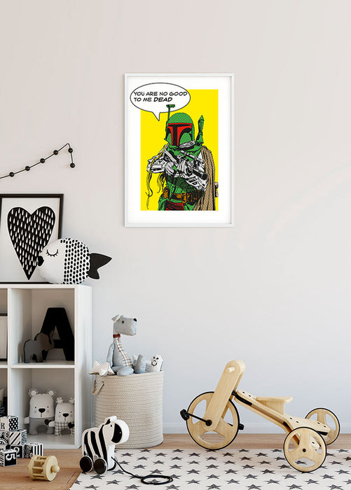 Komar NEU | Wandbild - Star Wars Classic Comic Quote Boba_Fett - Größe 50 x 70 cm