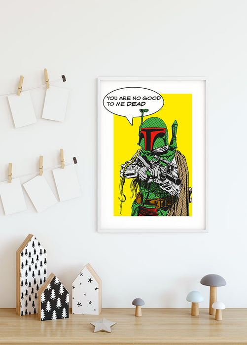 Komar NEU | Wandbild - Star Wars Classic Comic Quote Boba_Fett - Größe 40 x 50 cm