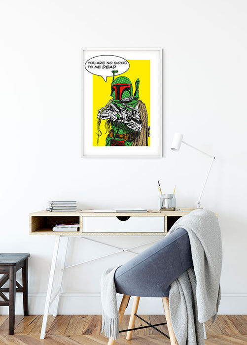 Komar NEU | Wandbild - Star Wars Classic Comic Quote Boba Fett - Größe 30 x 40 cm