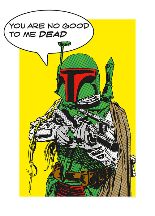 Komar NEU | Wandbild - Star Wars Classic Comic Quote Boba_Fett - Größe 50 x 70 cm