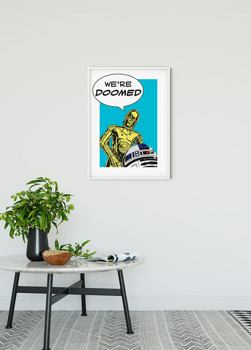 Wandbild - Star Wars Classic Comic Quote Droids