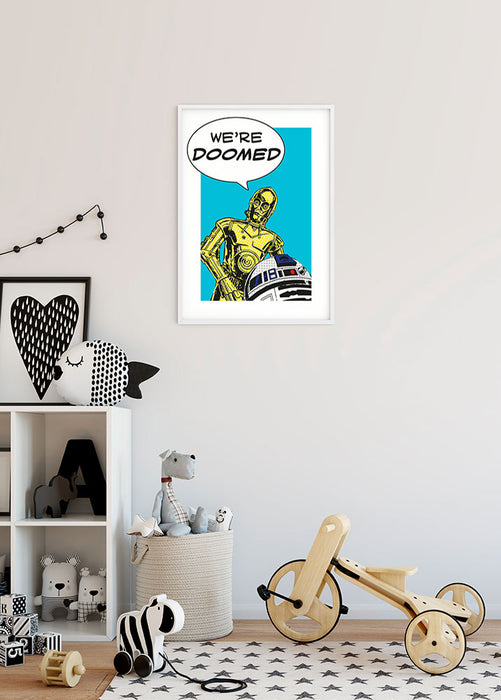 Wandbild - Star Wars Classic Comic Quote Droids
