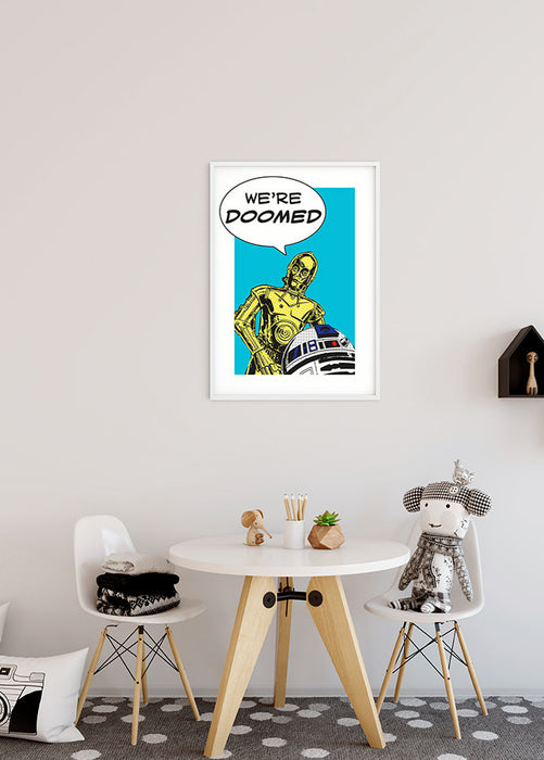 Wandbild - Star Wars Classic Comic Quote Droids